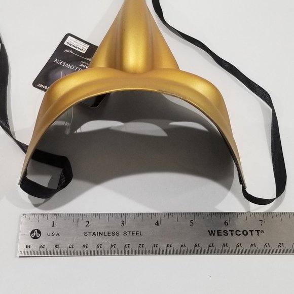 Momentum Brands - Scaramouche Venetian Half Mask - Long Nose - Gold - Picture 11 of 13